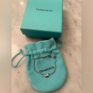 Tiffany & Co. Silver Chain Bean Design Bracelet